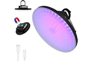 BENSS Rechargeable Black Light,10400mAH Battery Powered Uv Light, 395nm Ultraviolet, IP65 Waterproof, for Party, Glow in The Dark, Stage Lighting, Aquarium, Body Paint, Fluorescent Poster, Neon Glow