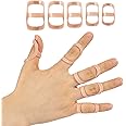 GHORTHOUD 5 Pcs Oval Finger Splint Finger Support Trigger Finger Splint Finger Straightener Brace for Arthritis Mallet Finger Thumb Middle Pinky or Ring Finger (Sizes 6, 7, 8, 9, 10)