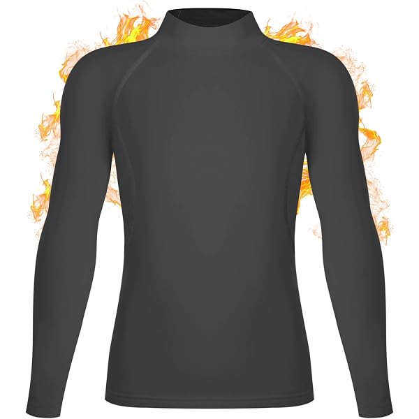 Amazon.com: Thermal Underwear Kids Mock Turtleneck Shirts