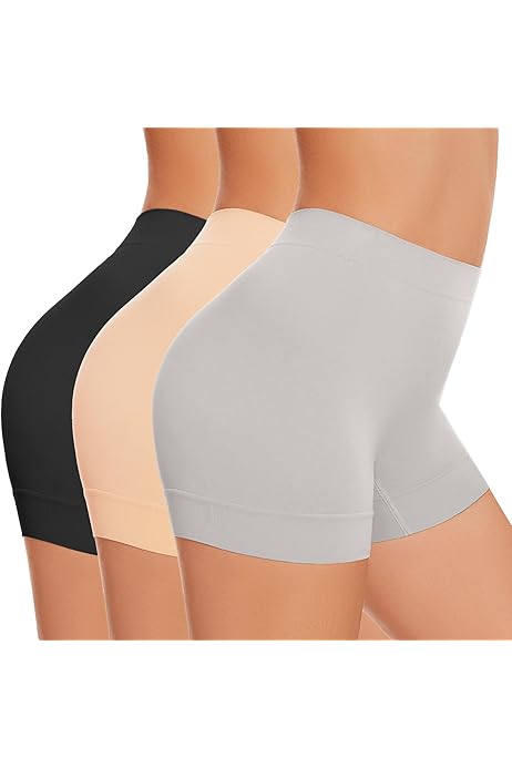 Boxer Shorts For Women YADIFEN 3-Pack Anti-Chafing Slip Shorts