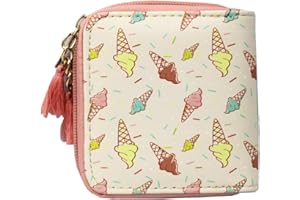 MAYEBRIDGE timlee Cute Rainbow Unicorn Design Short Wallets Pink Ice Cream Wallet for Girls Women (Pink ice cream)