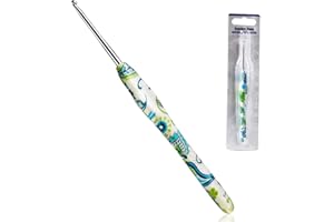 2.75mm Looen Crochet Hook, Ergonomic Handle for Arthritic Hands, Soft Rubber Grip Extra Long Knitting Needles for Crochet Beginners, Knitting Enthusiasts (2.75mm)