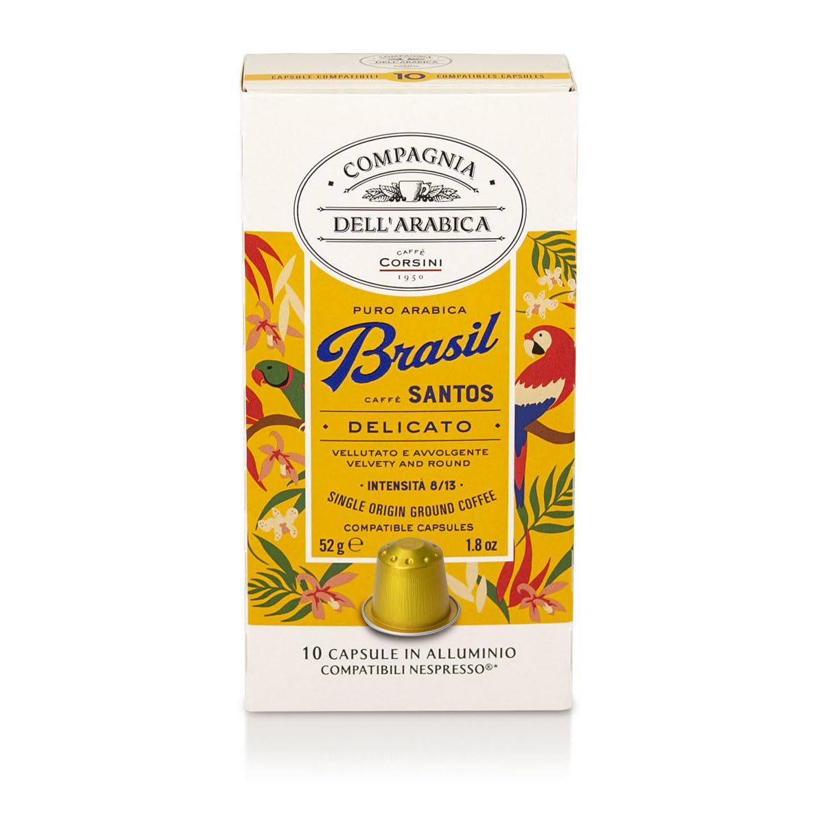 Caffè Corsini - Set Capsule Caffè Compatibili con macchine Nespresso® Aromi Avvolgenti Sapori Vellutati, 100% Arabica, Kenia, Brasile, Colombia, 3 Confezioni da 10 (Totale 30 Capsule) 5