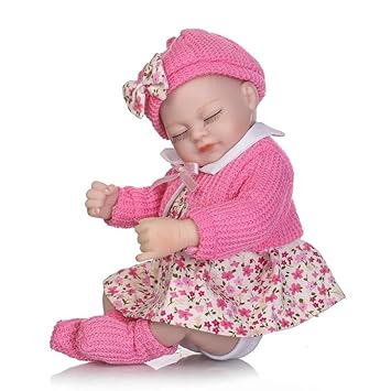 Walmeck Doll 10In Reborn Rebirth Doll Kids Gift All Silica Gel