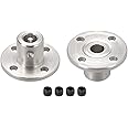 uxcell 5mm Inner Dia H12*D10 Rigid Flange Coupling Motor Guide Shaft Coupler Motor Connector 2 PCS for DIY Parts