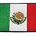 EmbTao Patches Mexico Flag Embroidered Mexican Applique Hook & Loop National Emblem