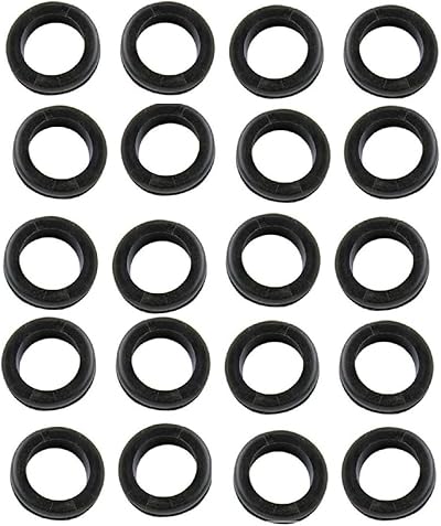 Merriway BH03777 20 Pcs Hole Grommet 19mm 3/4in Black for Electrical