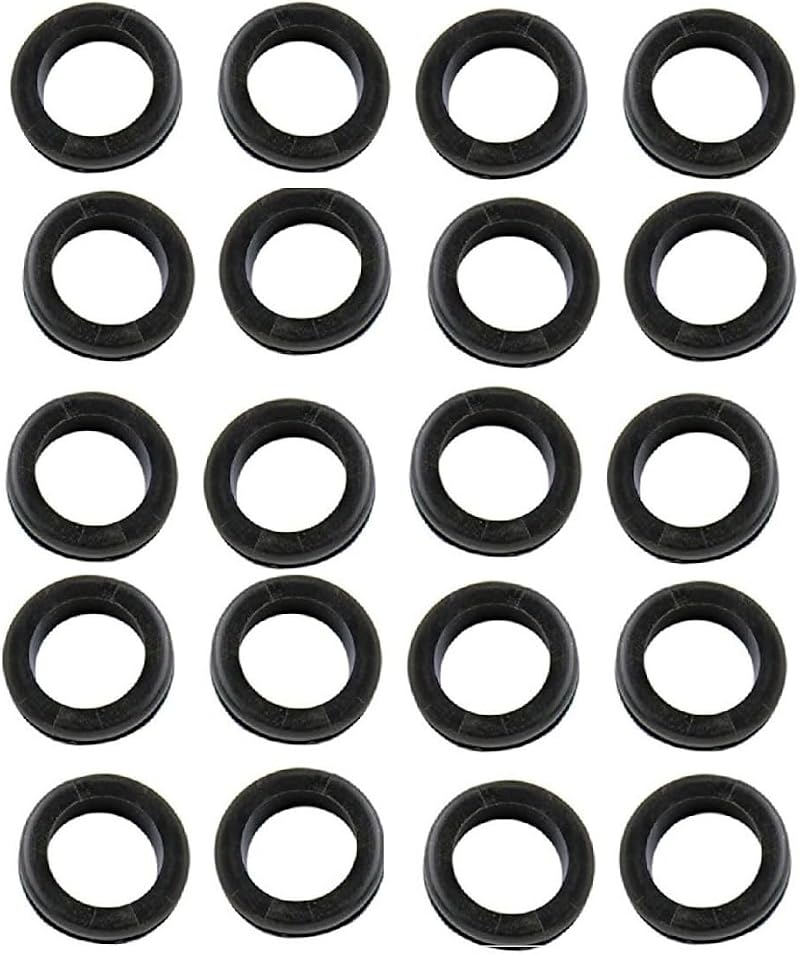 Merriway BH03777 20 Pcs Hole Grommet 19mm 3/4in Black for Electrical