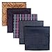 Retreez 5 Piece Assorted Woven Microfiber Premium Pocket Square Gift Box Set - Set 002