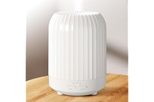 BDXXJ Essential Oil Diffuser for Bedroom, Quiet Humidifiers for Home, Ultrasonic 250ML Aromatherapy Diffuser with 7 LED Colors & Safety Auto-Off Time, Quiet for Bedroom, Baby Room, Hotel & Plants (White)