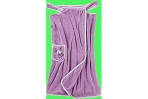Unisex Microfiber Wearable Bath Towel - High Absorbent Quick Dry Shower Gym Towel(Purple)