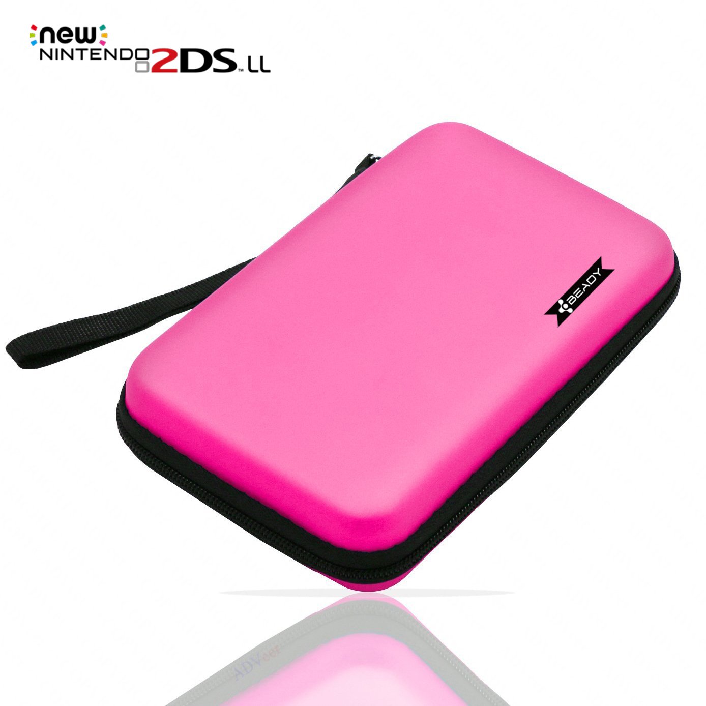 BEADY Carrying Case for Nintendo NEW 2DS XL、NEW 2DS LL、3DS、NEW 3DS、DSi、DSLite Storage case Console Storage case Pink