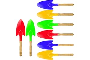 Hslife 8 Pieces 11'' Toy Shovels,Mini Shovel Kids Garden Tools,Wooden Handle Beach Shovels Garden Shovels
