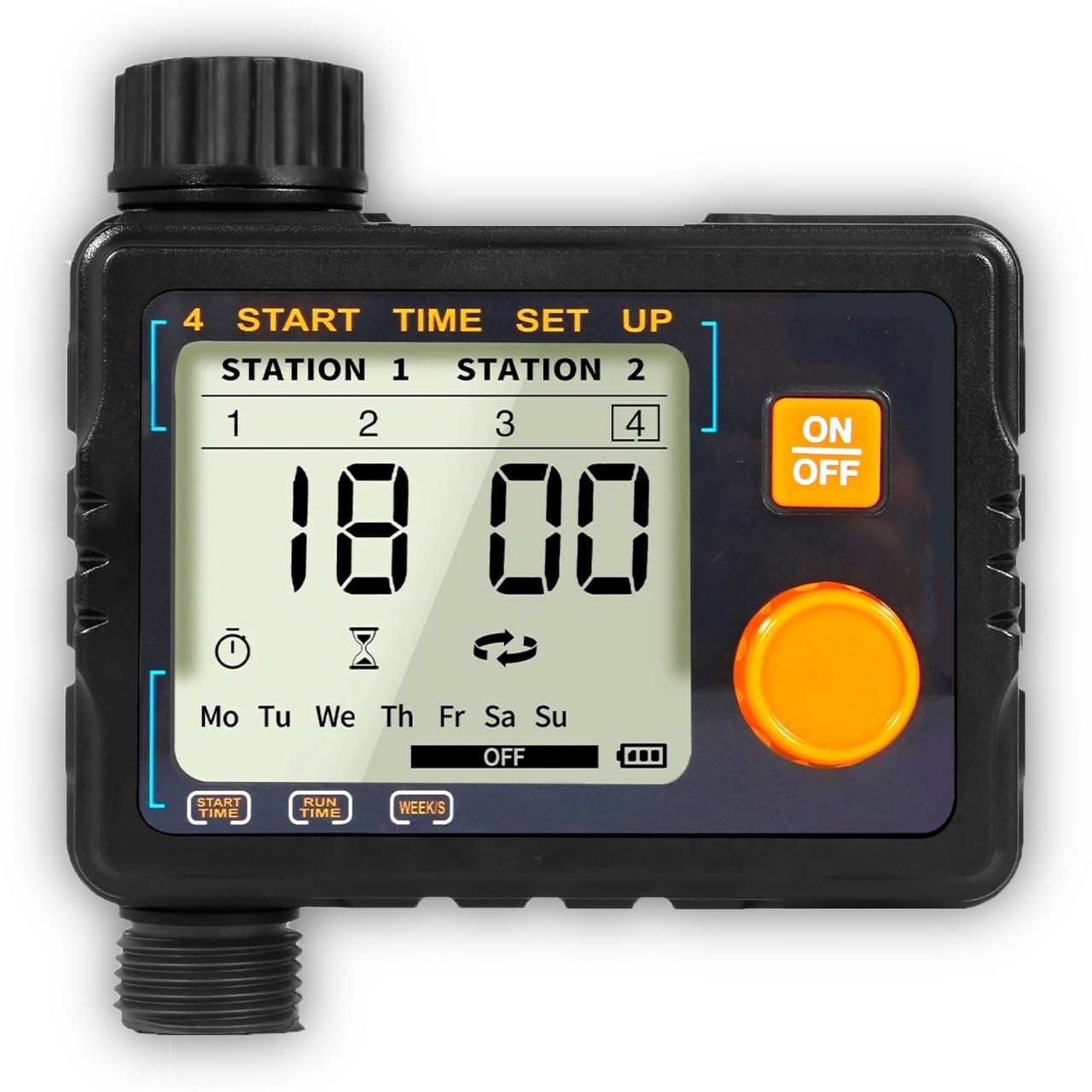 rainfactory Digital Watering Computer with 3 Time Settings Waterproof with Rain Sensor and Child Lock