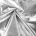 Women's Pleated Skirt Short Shiny Liquid Metallic Flared Skater Skirt Silverm, S