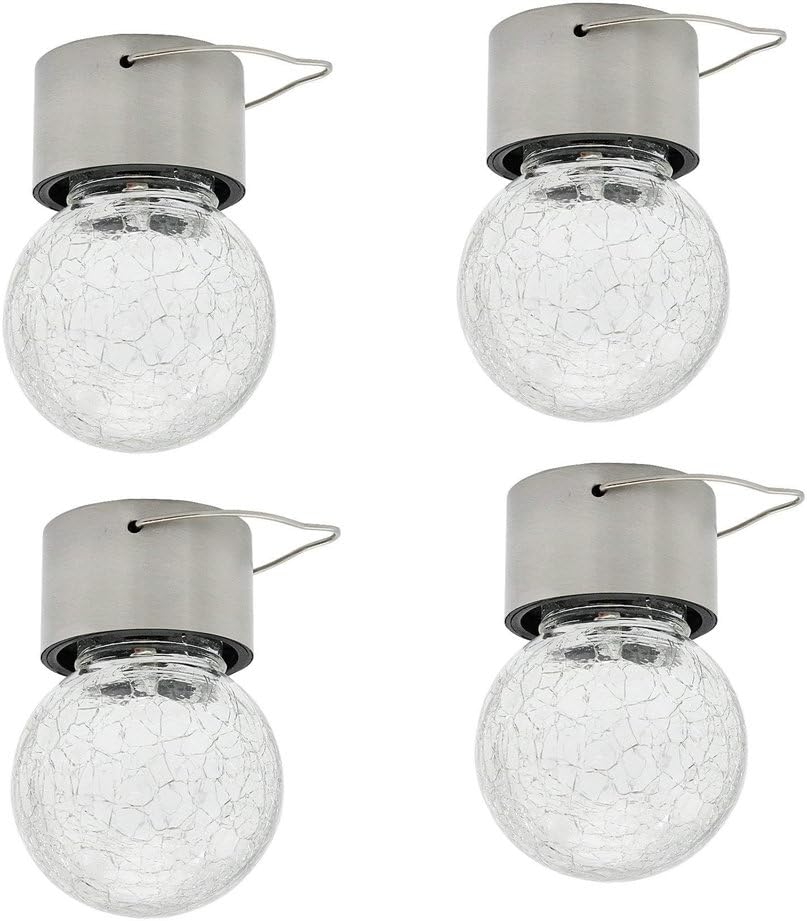 Best Crackle Glass Globe Solar Hanging Garden Decor