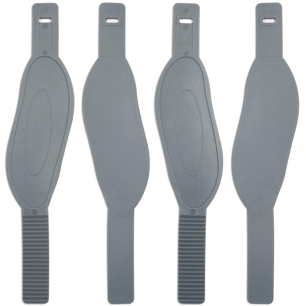 N/A/ Bicycle Pedal Straps, 4Pcs Universal Adjustable Durable Rubber for Exercise Bike Stationary or Gym (Grey)
