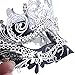 Masquerade Mask Shiny Metal Rhinestone Venetian Pretty Party Evening Prom Mask Silver Black