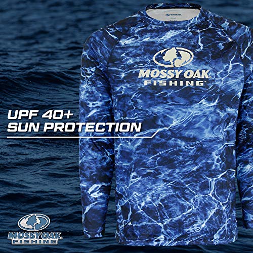 Mossy Oak Performance Fishing Shirts for Men, Long Sleeve Shirt Quick