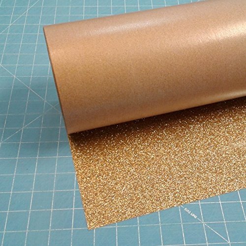 Old Gold Siser Glitter 20" x 5' Iron on Heat Transfer Vinyl Roll, HTV