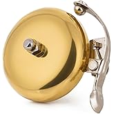 RidingRush Brass Bike Bell, Bicycle Bell for Adult Bikes, Loud & Clear Sound Bicycle Bell for Adults & Kids Classic Design, Easy Installation Fits Mountain, Road, Folding Bikes and Scooters