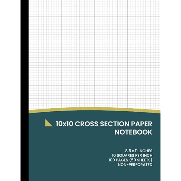 10x10 Cross Section Paper Notebook: 10 Squares Per Inch Graph ...