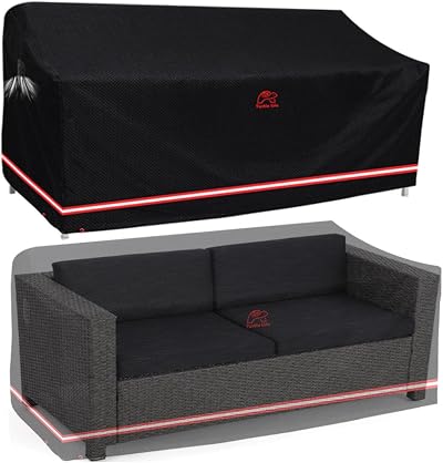 Turtle Life Garden Sofa Cover Heavy Duty UV Water Resistant 152x89x89 Black