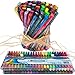 June Gold 72 Gel Pens, Flexible Folding Case, Adult & Child Friendly, Colors Include (12) Neon, (28) Glitter, (8) Pastel, (20) Metallic, and (4) Standard