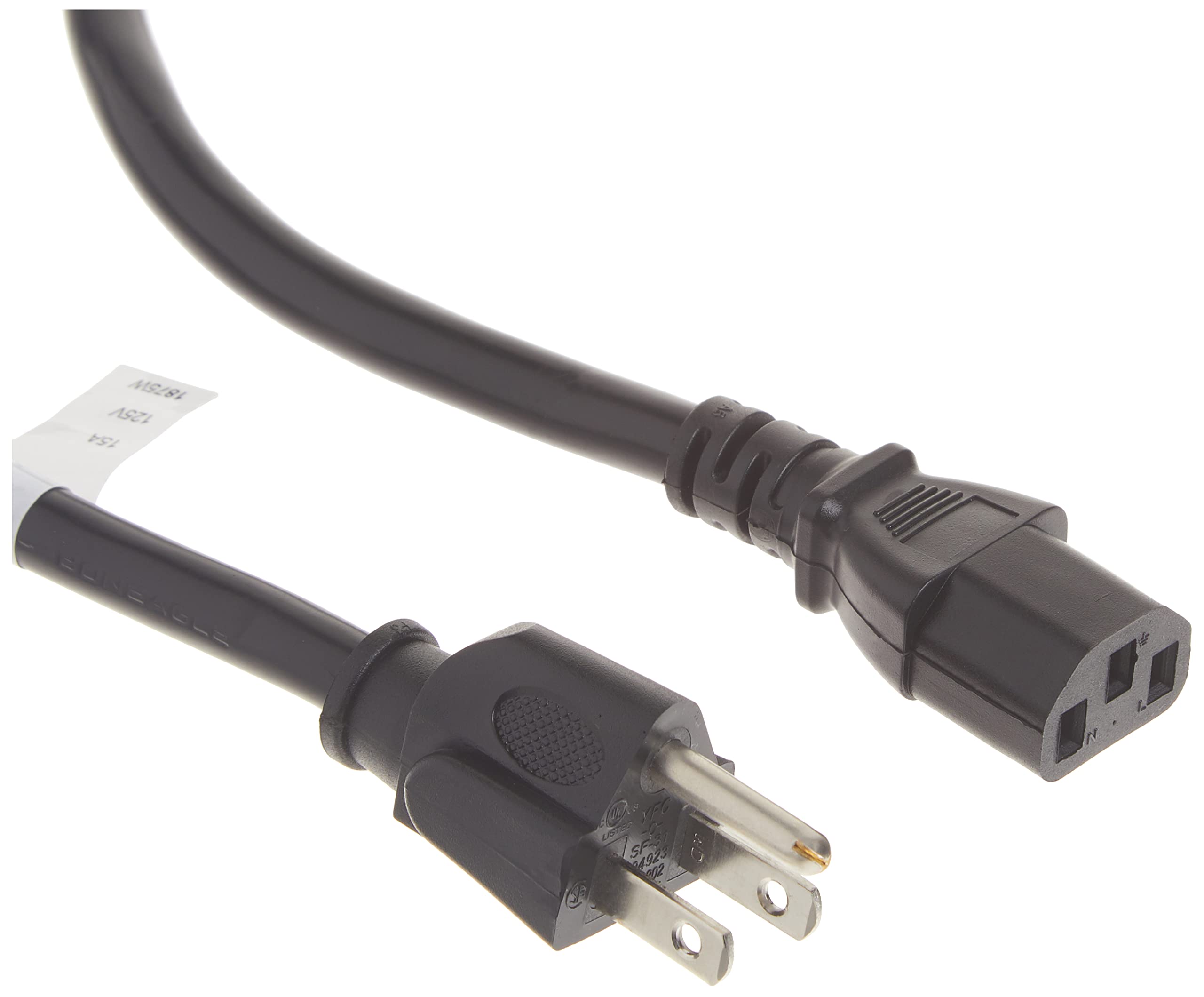 StarTech SJT Computer Power Extension Cord, 14 AWG, 3 ft (L)