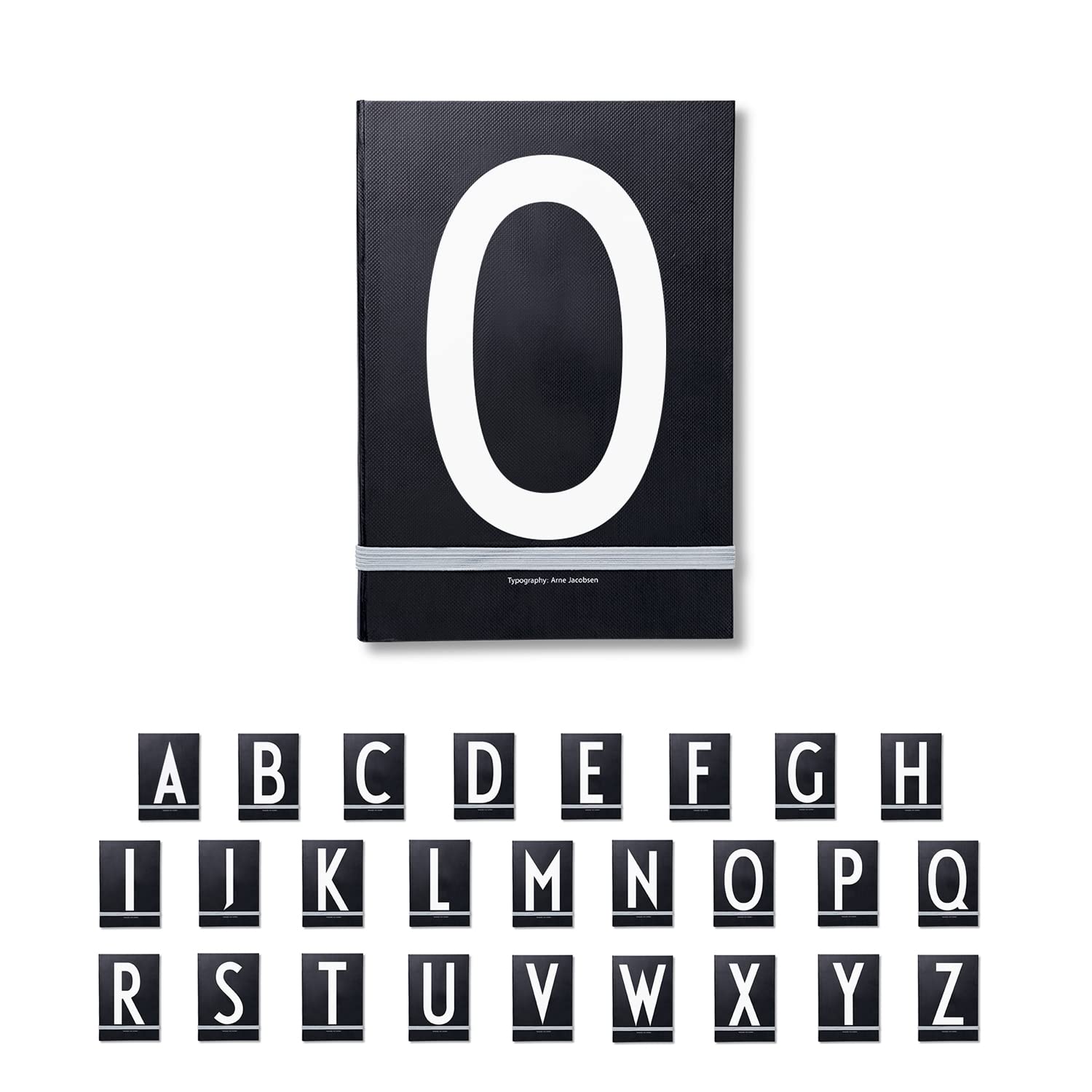 Design Letters Personalised Black Notebook (A-Z) | 2025 Diary A5 | Hardcover A5 Notebook with Ribbon Bookmark | Ideal as Journal, Diary, Planner | 2025 Journal with 146 Pages for Office, School, Home