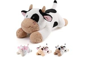 gnomantic Cow Weighted Stuffed Animals - 22 Inch 4.5 Pounds Weighted Plushies Cow Stuffed Animals - Big Plush Pillow - Cute Plush Toys Gifts for Kids & Adults (22" 4.5 lbs)