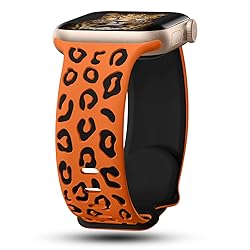 CreateGreat Sport Leopard Engraved Bands Compatible