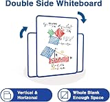 DumanAsen Double Sided Dry Erase Whiteboard with Pens and Eraser (Blue) 12x8 view 3