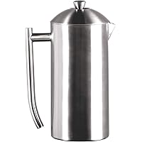 Frieling USA Double-Walled French Press Coffee Maker, 8 Ounce, Brushed Stainless Steel