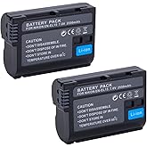 ANCBD 2-Pack EN-EL15/EL15A/EL15B/EL15C Batteries Compatible with Nikon Z6 Z7 D500 D600 D610 D750 D780 D800 D800E D810 D810A D850 D7000 D7100 D7200 D7500 Cameras 2550mAh High Capacity