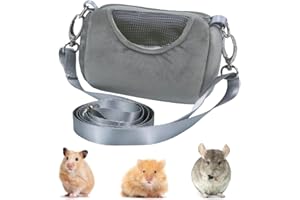 Lymizhuo Portable Hamster Carrier Bag - Breathable Mesh Small Pet Travel Backpack for Guinea Pigs, Hamsters & Small Animals -