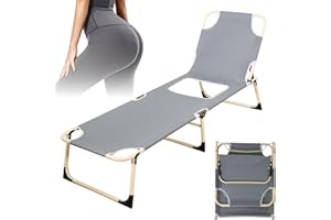 HANTHES Fodlable BBL Chair with Hole for Butt，Multifunctional BBL Lounge Chairs Folding Portable Comfy Adjustable 5-Position Lay Flat Foldable Chaise BBL Recovery Must Haves