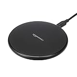 Amazon Basics 15W Qi Certified Wireless Charging Pad (iPhone 15/14/13/12/11/X, Samsung), with USB Cable (No AC Adapter), Blac