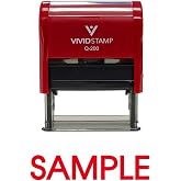Sample Self Inking Rubber Stamp (Red Ink) - Medium