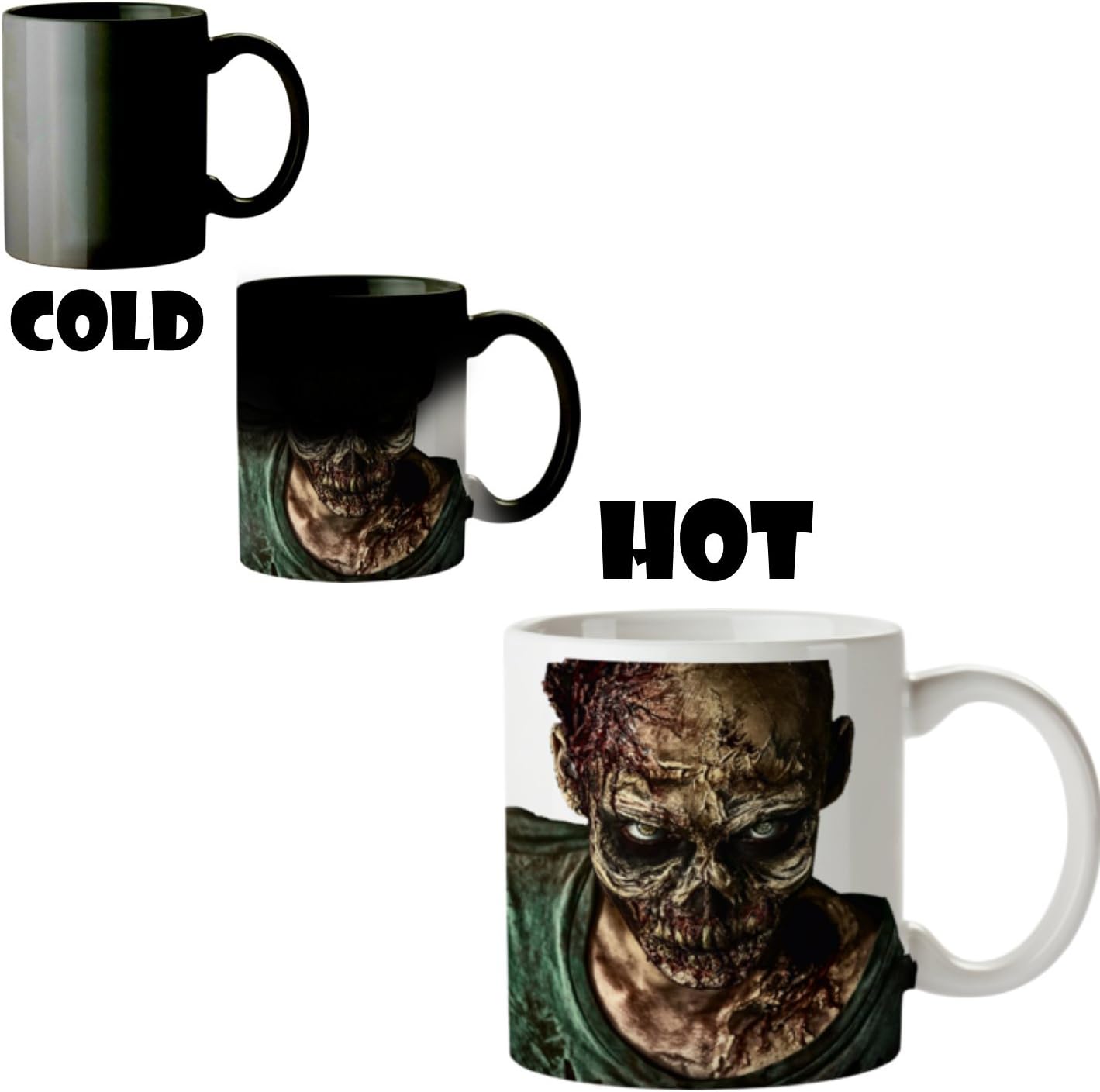 WTF Mugs - The Walking Dead inspired Heat Activated Zombie Mug - Best Birthday Gift for your Husband or Wife who loves everything Zombie Apocalypse! This will make the perfect gift for everyone!
