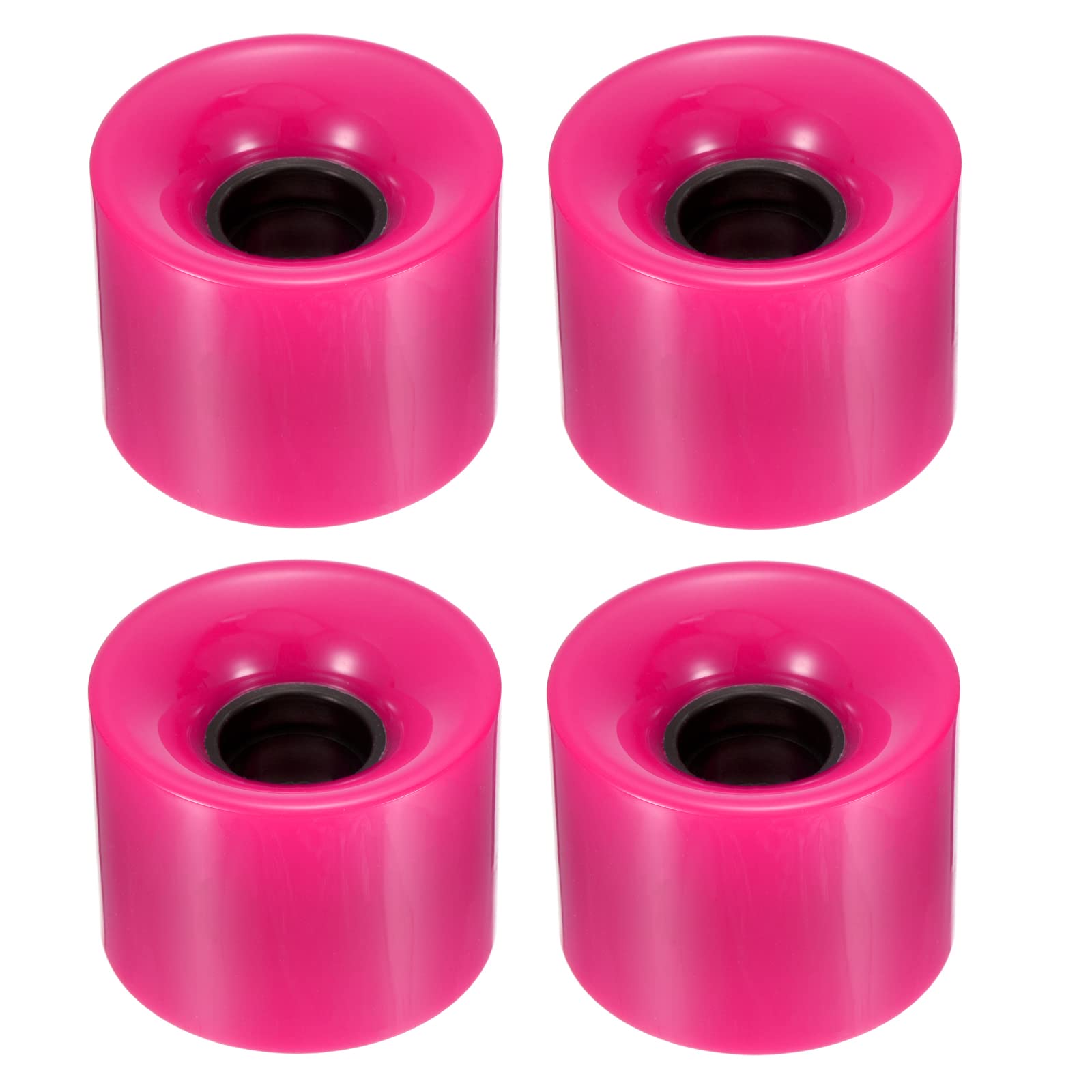PATIKIL 60mm Longboard Wheels, 4 Pack Skateboard Wheel Street Wheels for Skateboards Cruiser Wheels Replacement 78A, Rose Red