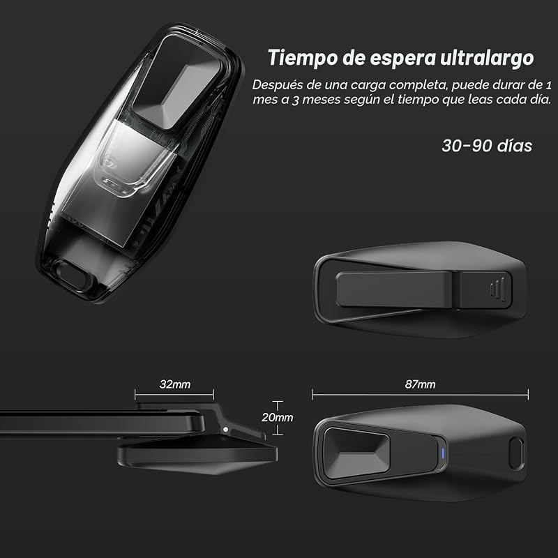 Mando a distancia para Kindle Paperwhite Oasis Kobo eReaders Accesorios, girador de páginas para teléfonos Kindle, Android, iOS, tablet, lectura, novelas, cómics, tomar fotos (negro mate)