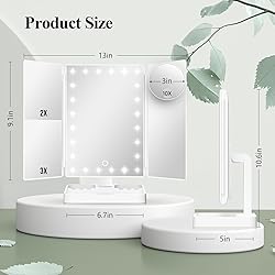 HUONUL Rechargeable Makeup Mirror with 3 Color