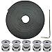 DerBlue 5 Meters GT2 2mm Pitch 6mm Wide Rubber Timing Belt+ 5 Pcs 16 Teeth Aluminum Timing Pulley Wheel for 3D Printer CNC(Prusa i3, Kossel, Rostock, TAZ etc)