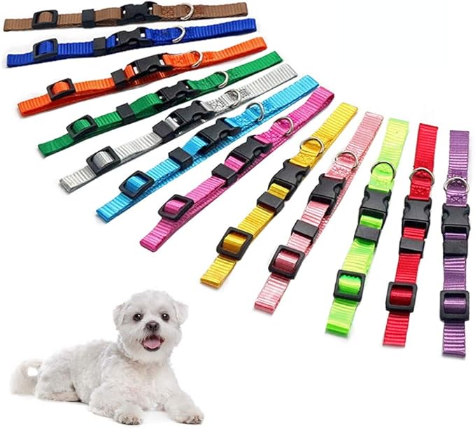 Puppy ID Collars Dog collar Nylon Adjustable Identification Collars
