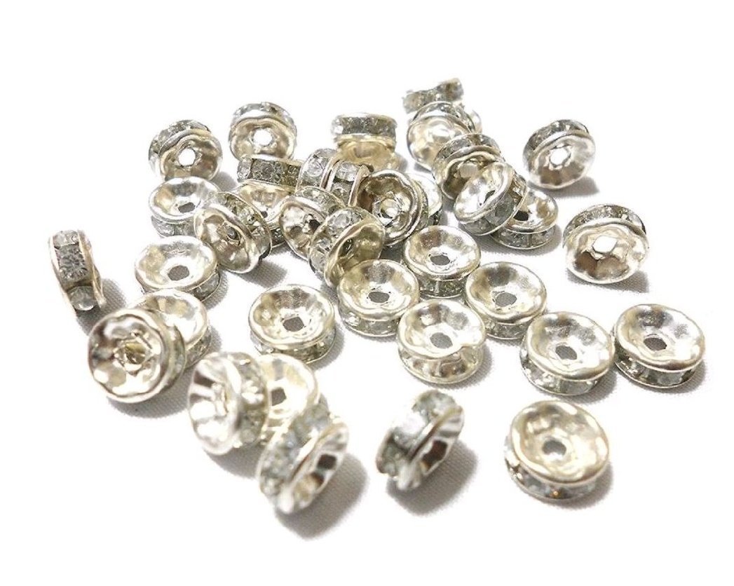6mm Stone Spacer Beads, Pack of 100 for Jewellery Making