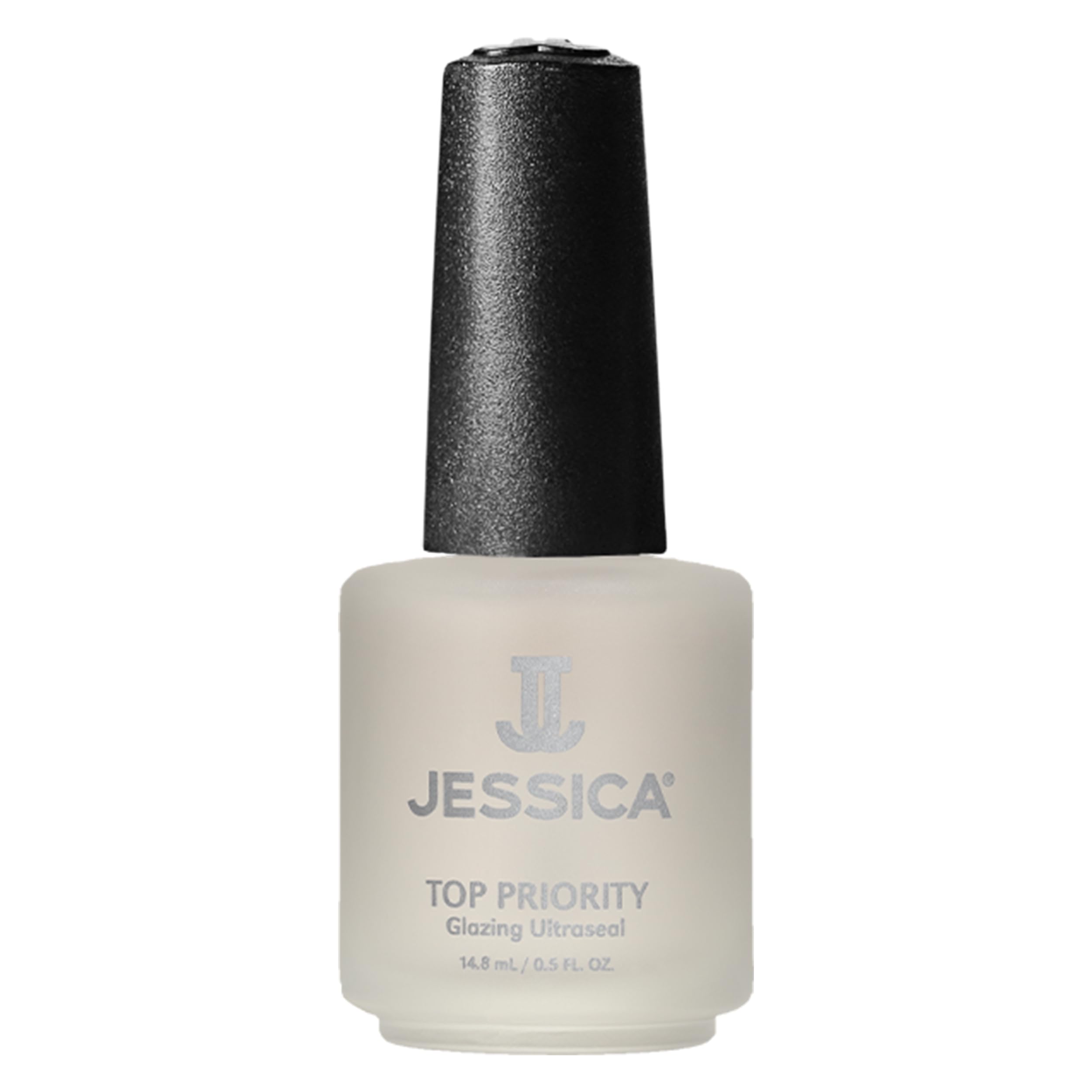 JESSICA Priority Glazing Ultrasealer Top Coat Nail Polish, Long Lasting, Clear, Prevents Chips and Splits, 14.8ml
