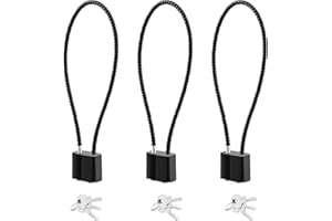 DELSWIN Cable Gun Locks with Keys - 15" Keyed Cable Gun Lock Heavy Duty Helmet Lock