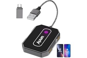 Alxum 2 in 1 Wireless CarPlay Android Auto Adapter - Convert Wired Carplay to Wireless Car Play Android Auto Dongle Switch for Cars with OEM Factory Carplay System, Support iOS 10+ and Android 12+
