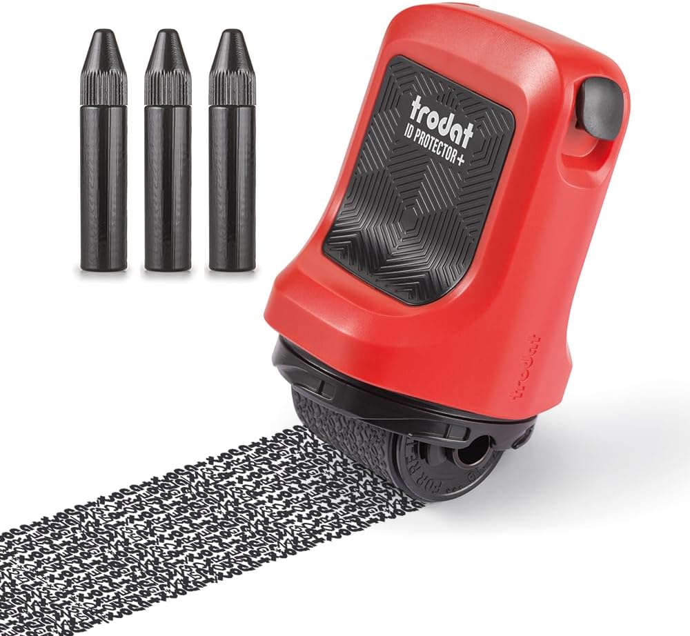 Trodat ID Protector+ Ink Roller 3in1 with 3 Refills Box & Letter Opener